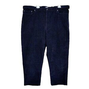 Lands' End Men's Navy Corduroy Traditional Fit Pants Size 44 X 27